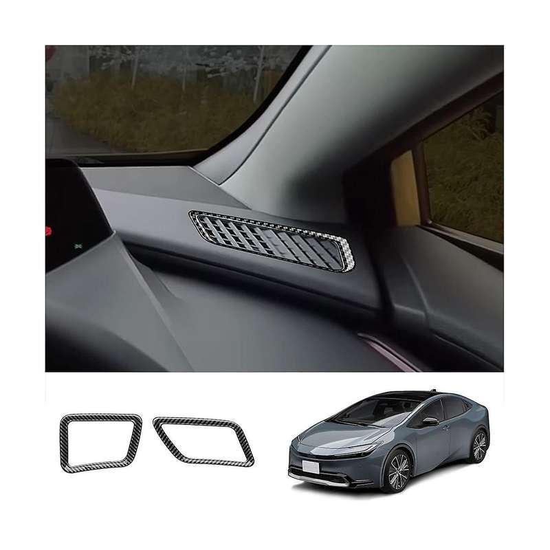 Carbon Fiber Front Dashboard Trim Cover Frame Sticker for Prius 60 Series 2022-2023 2Pcs