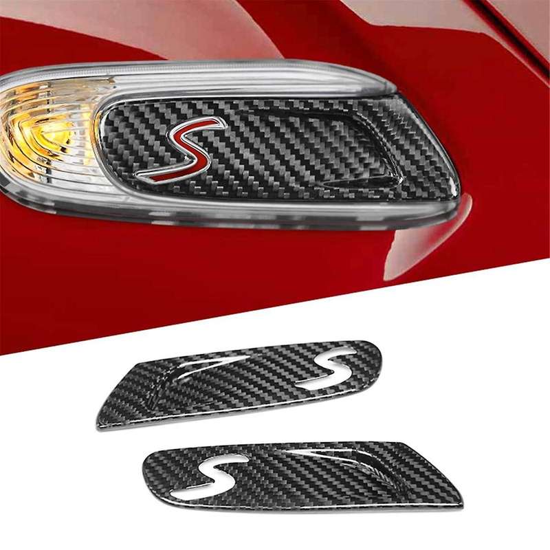 Carbon Fiber Front Side Sticker Turn Signal Light Cover Lamp Case for MINI F55 56 -S