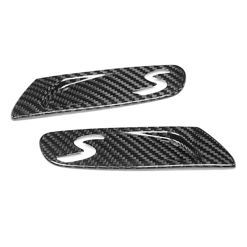 Carbon Fiber Front Side Sticker Turn Signal Light Cover Lamp Case for MINI F55 56 -S