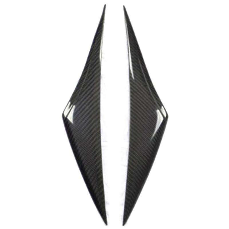 Carbon Fiber Front Headlight Lamp Cover Trim head light lamp Eyelid Strips for 3 Axela 2014-2016
