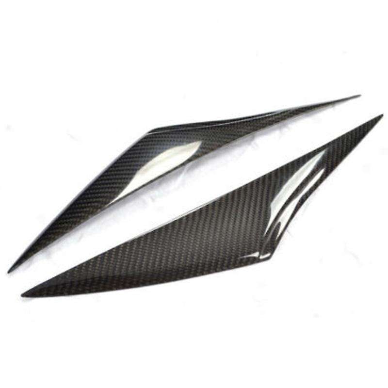 Carbon Fiber Front Headlight Lamp Cover Trim head light lamp Eyelid Strips for 3 Axela 2014-2016