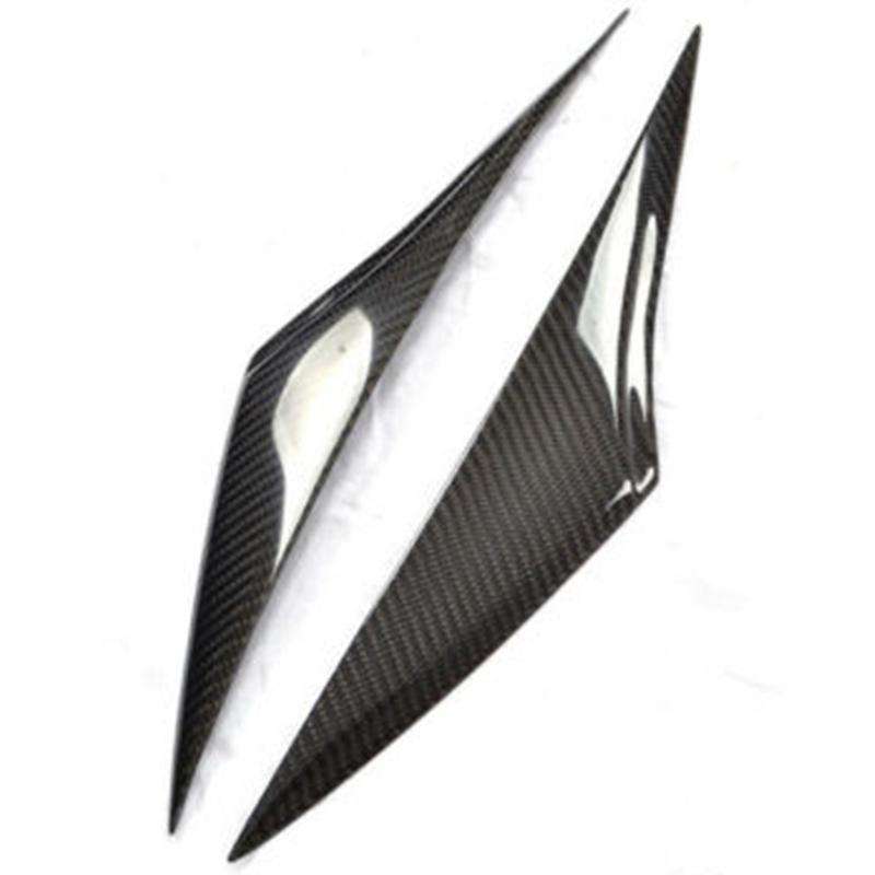 Carbon Fiber Front Headlight Lamp Cover Trim head light lamp Eyelid Strips for 3 Axela 2014-2016