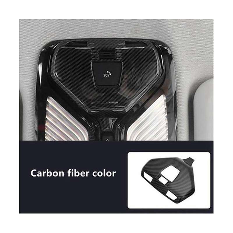 Carbon Fiber Front Reading Light Panel Cover Trim for 5 6 Series Gt/x3/x4 X5 G30 Car Interior Stick