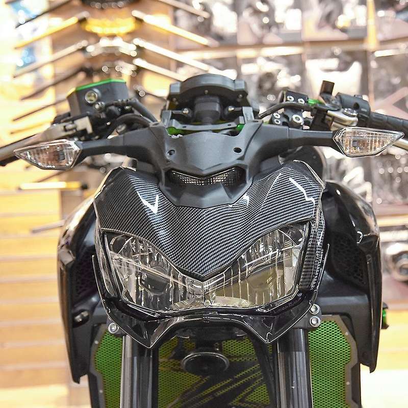Carbon Fiber Front Headlight Upper Fairing Cover Trim Headlamp Beak Extension for Z900 Z 900 2017 20