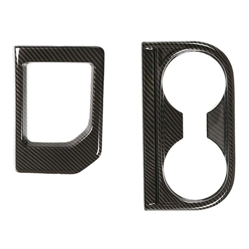 Carbon Fiber Gear Panel & Water Cup Holder Cover for - 2014-2021