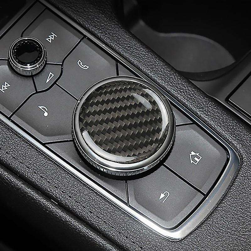 Carbon Fiber Gear Panel Sound and Multimedia Knob Cover Button Decoration Sticker for CT5 CT6 XT4 XT
