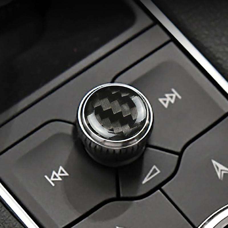 Carbon Fiber Gear Panel Sound and Multimedia Knob Cover Button Decoration Sticker for CT5 CT6 XT4 XT