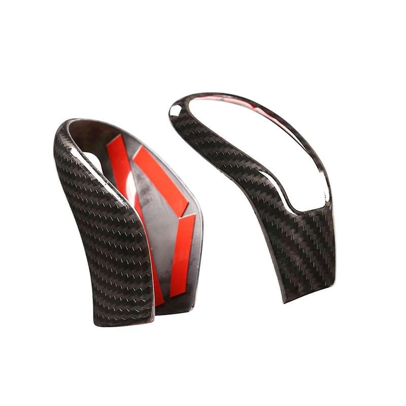 Carbon Fiber Gear Head Front Cover+gear Head Back Cover Sticker Panel Trim for Xc60 S60 V40 V60 S80