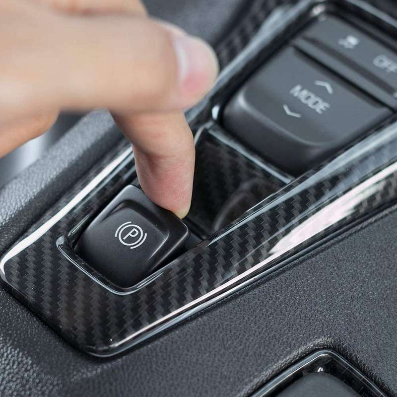 Carbon Fiber Gear Shift Box Knob Panel Cover Trim for 2017-2021
