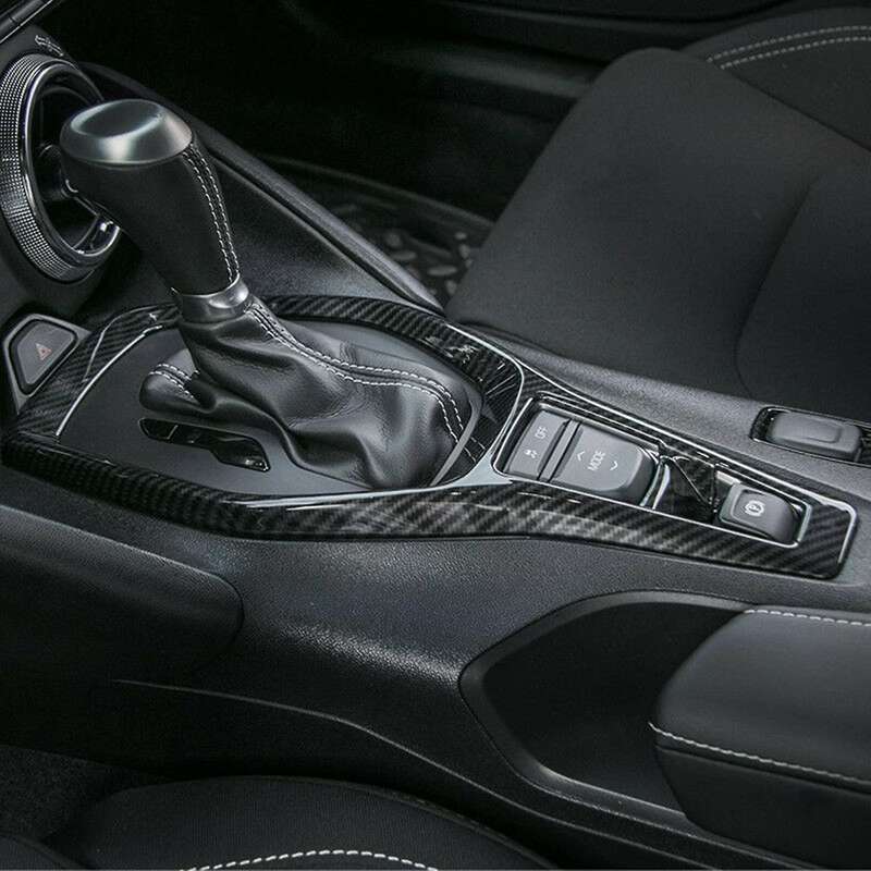 Carbon Fiber Gear Shift Box Knob Panel Cover Trim for 2017-2021