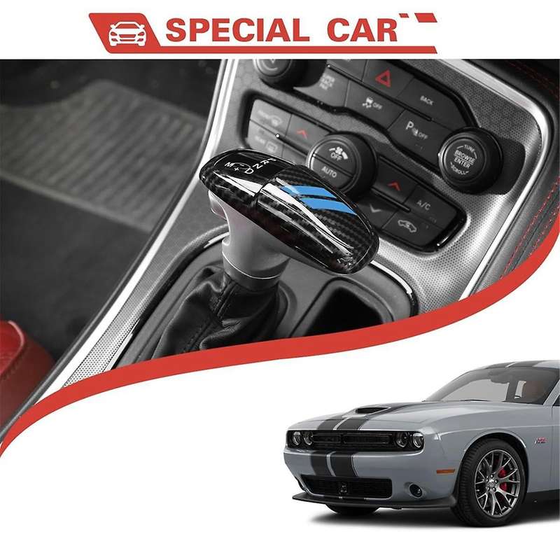 Carbon Fiber Gear Shift Knob Head Cover Trim for Charger 2015-2024 Durango 2018-2024 B