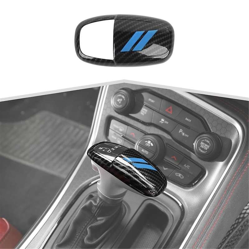 Carbon Fiber Gear Shift Knob Head Cover Trim for Charger 2015-2024 Durango 2018-2024 B