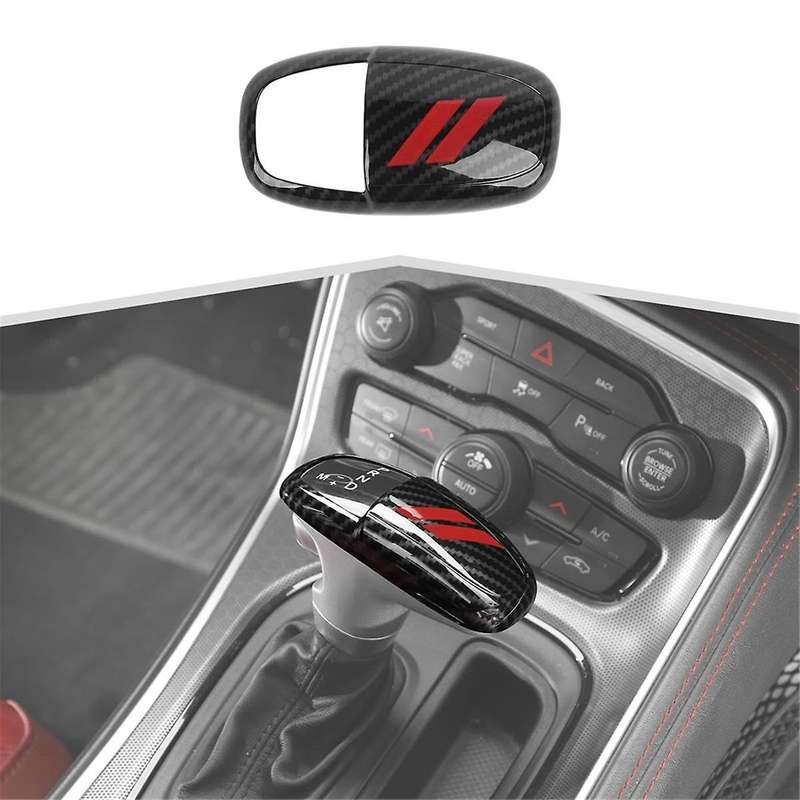 Carbon Fiber Gear Shift Knob Cover Trim for Charger 2015-2024 Durango 2018-2024 A
