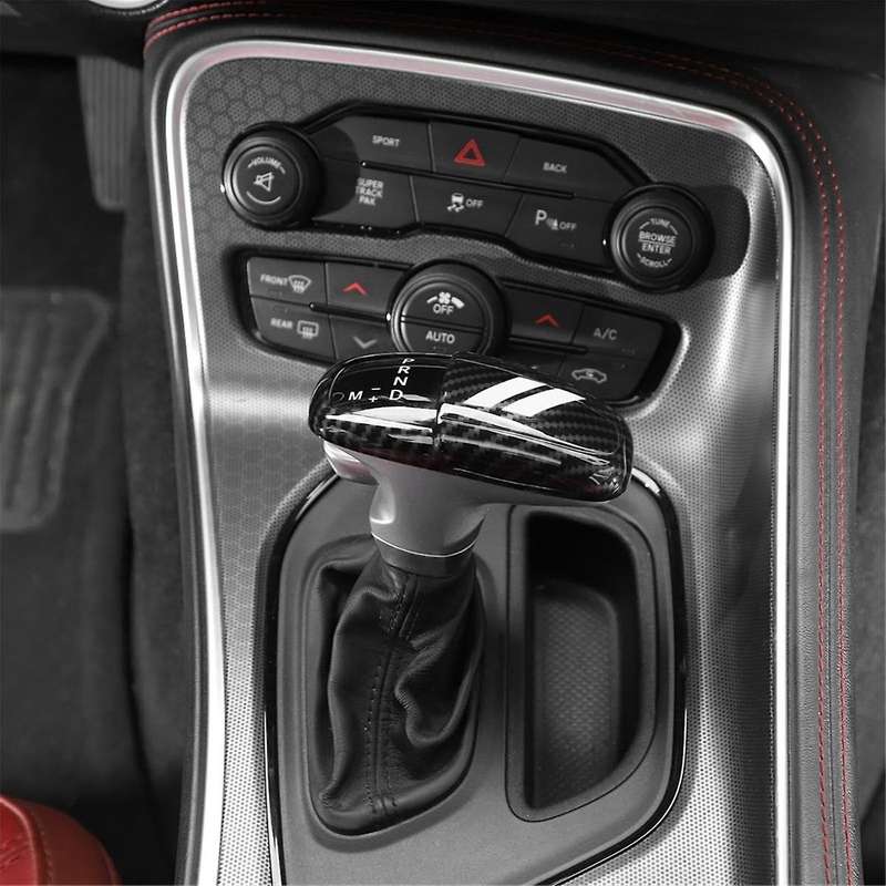 Carbon Fiber Gear Shift Knob Cover Trim for Charger 2015-2024 Durango 2018-2024 C
