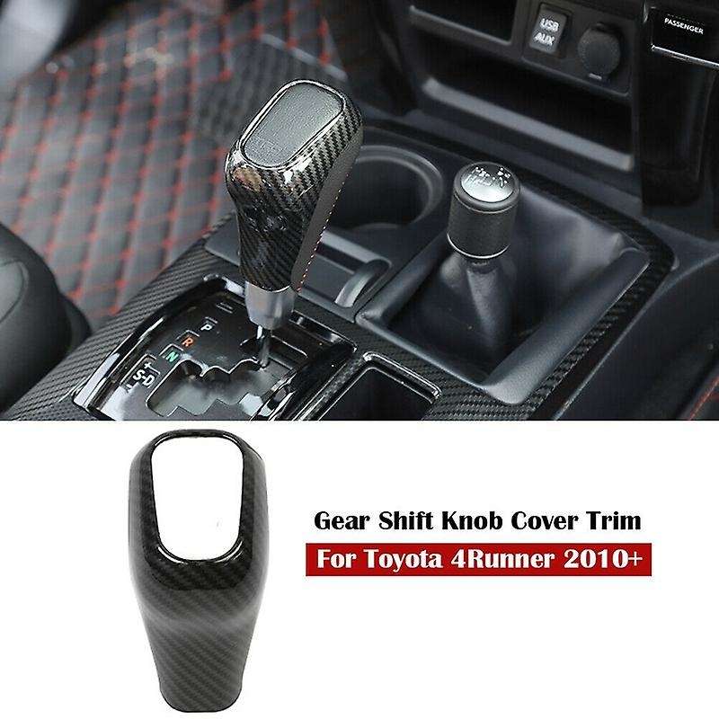 Carbon Fiber Gear Shift Shifter Knob Cover Bezel Trim for 4Runner 2010-2019