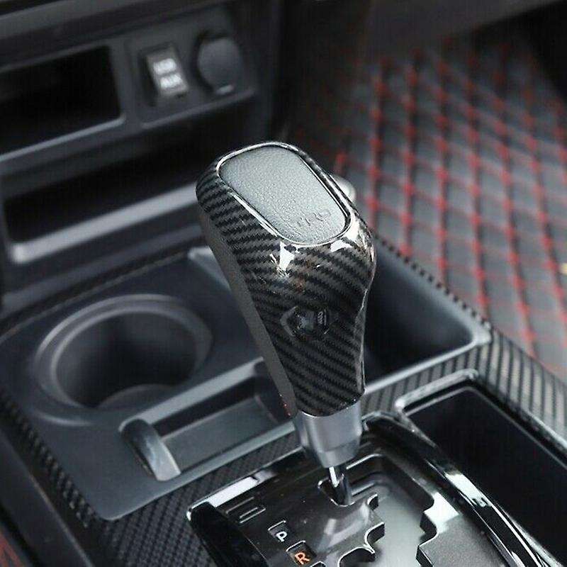Carbon Fiber Gear Shift Shifter Knob Cover Bezel Trim for 4Runner 2010-2019