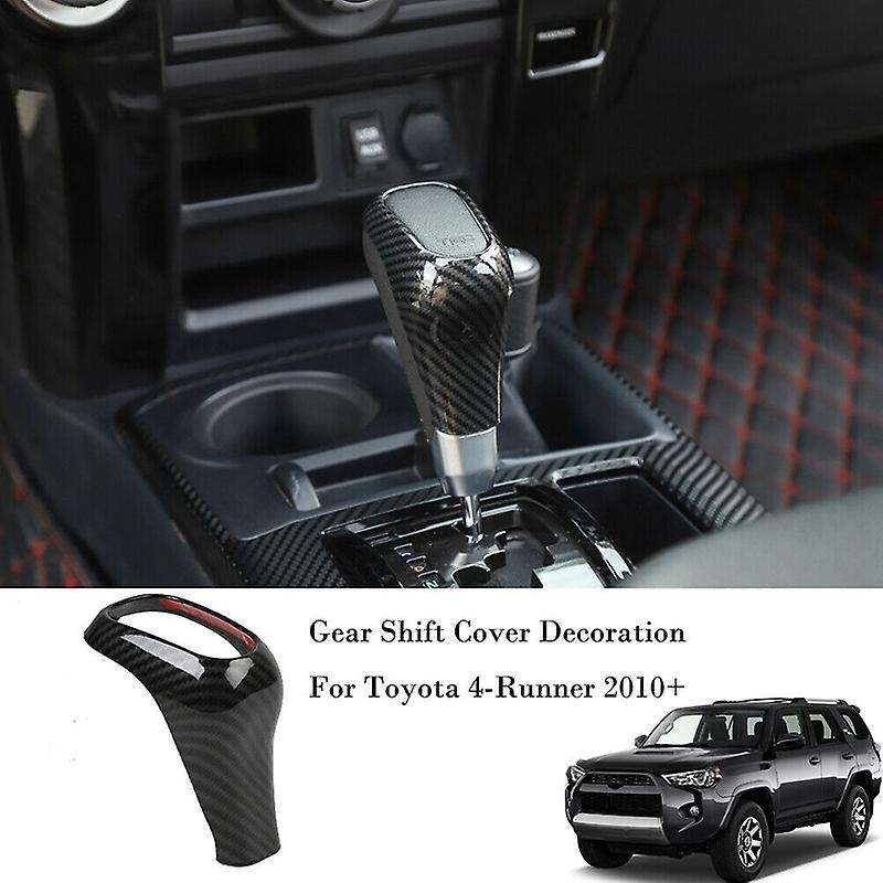 Carbon Fiber Gear Shift Shifter Knob Cover Bezel Trim for 4Runner 2010-2019