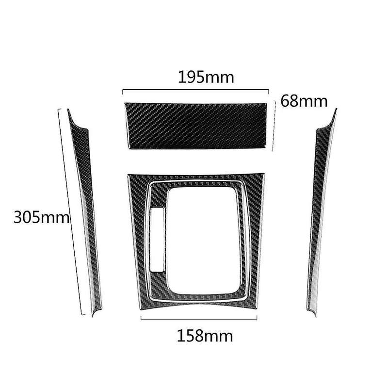 Carbon Fiber Gear Shift Panel Cover Trim Set for - C Class W204 2007-2013