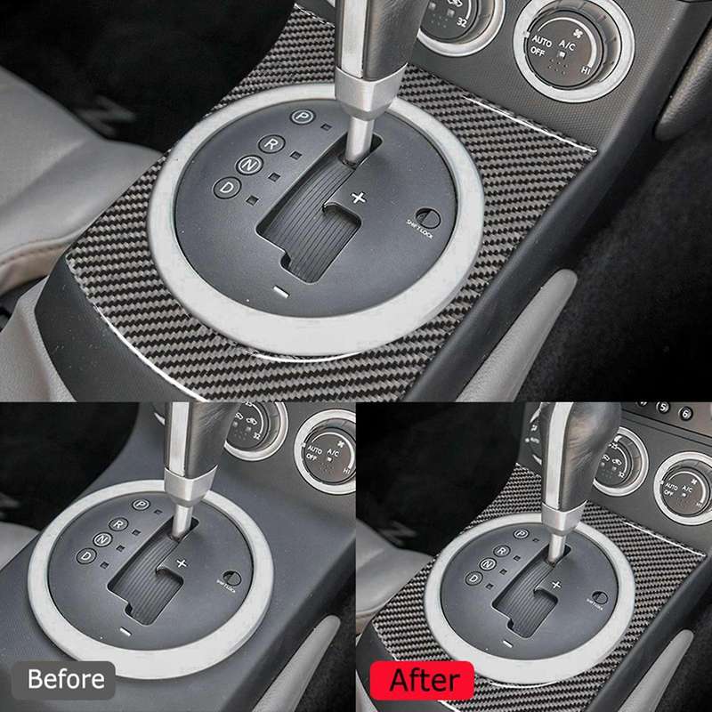 Carbon Fiber Gear Shift Panel Cover Frame Trim for 350Z 2003-2009
