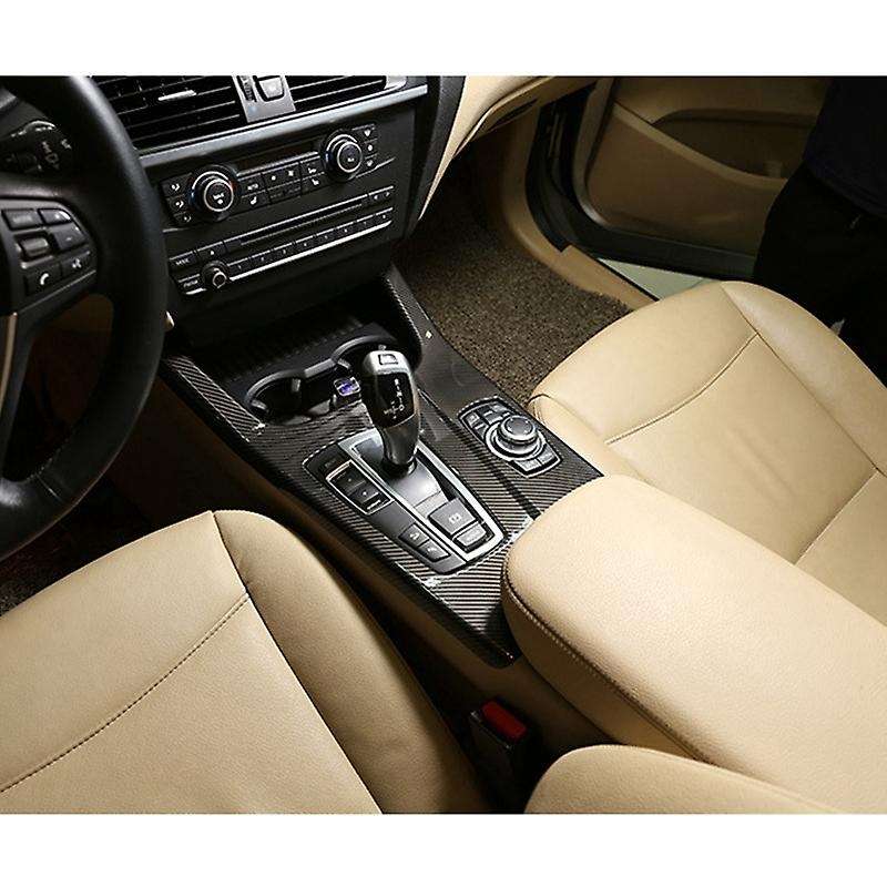 Carbon Fiber Gear Shift Knob Panel Cover Trim Decoration Cover for  X3 F25 X4 F26 2011-2017