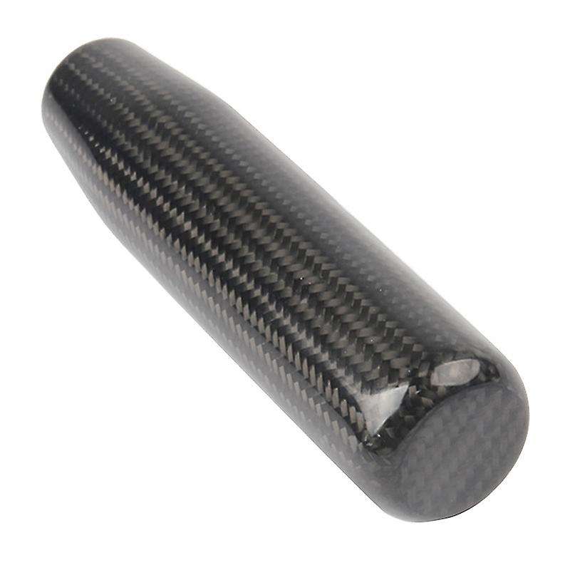 Carbon Fiber Gear Shift Lever Knob Manual Stick Shifter with Adapter Black for Universal Car