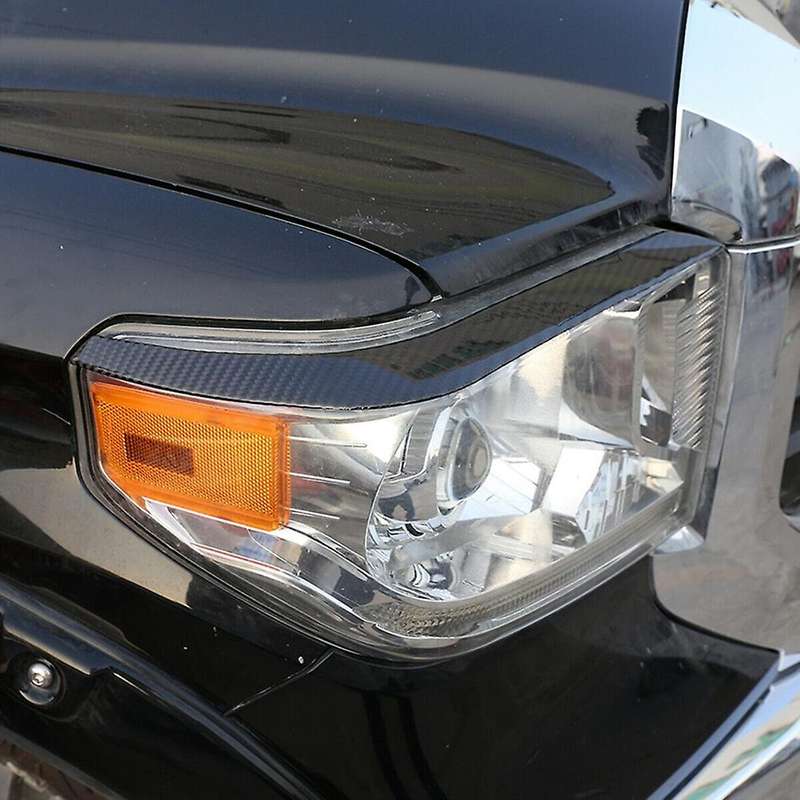 Carbon Fiber Headlight Eyebrow Cover Trim Stickers for - 2014 2015 2016 2017 2017 2018 2019 2020 202