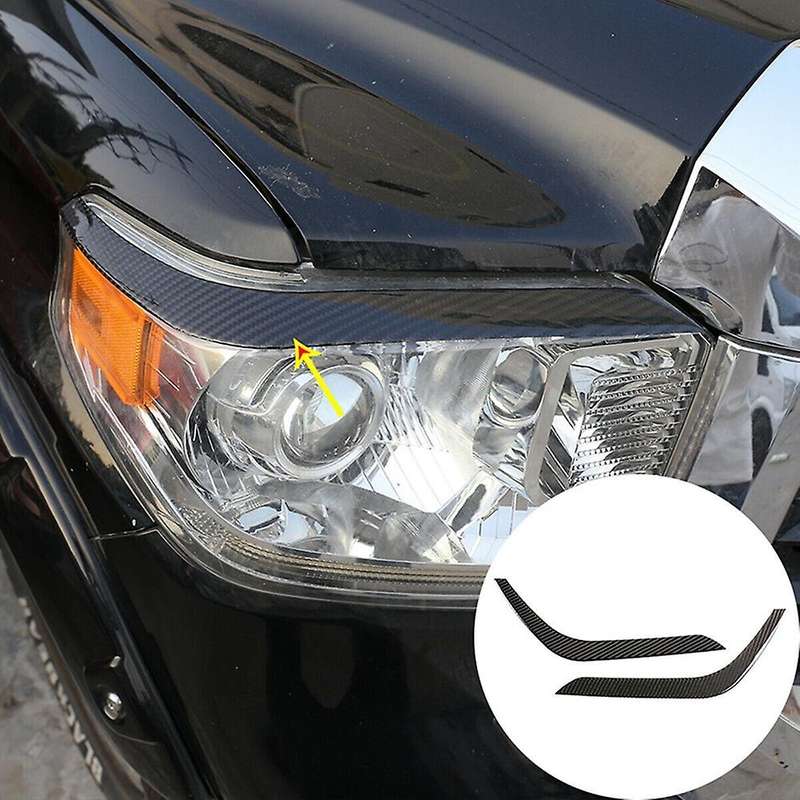 Carbon Fiber Headlight Eyebrow Cover Trim Stickers for - 2014 2015 2016 2017 2017 2018 2019 2020 202