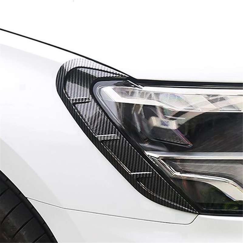 Carbon Fiber Headlight Eyebrow Cover Fog Light Wind Knife Trim for - A3 A3L 2021 2022