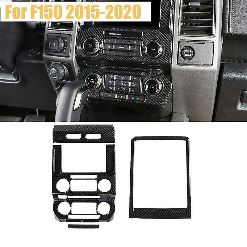 Carbon Fiber Grain Center Console Dashboard Navigation Switch Panel Decor Cover Trim for 2015-2020