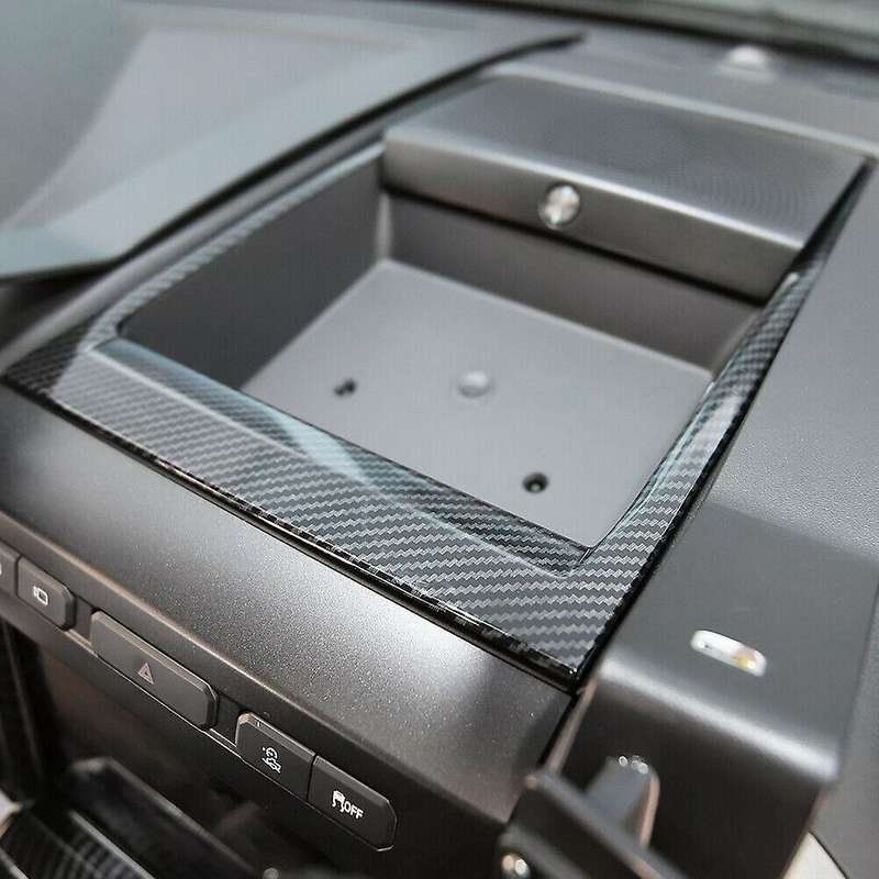 Carbon Fiber Grain Center Console Dashboard Navigation Switch Panel Decor Cover Trim for 2015-2020
