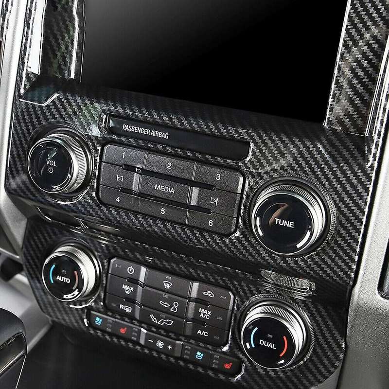 Carbon Fiber Grain Center Console Dashboard Navigation Switch Panel Decor Cover Trim for 2015-2020