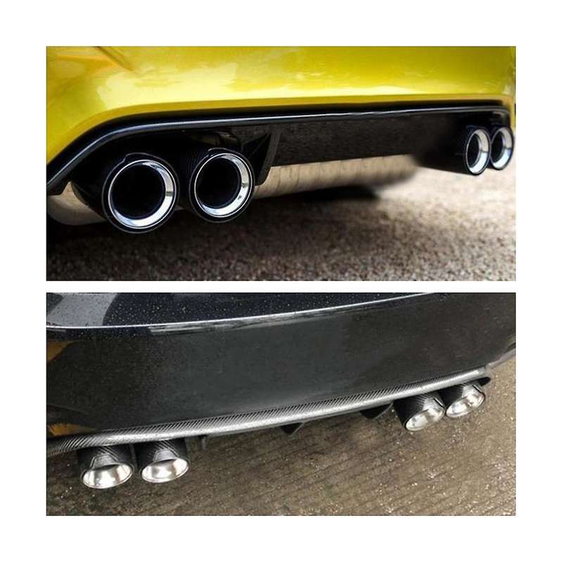 Carbon Fiber Glossy Black Rear Tail Exhaust Pipe Muffler Tip for Universal Muffler Tips