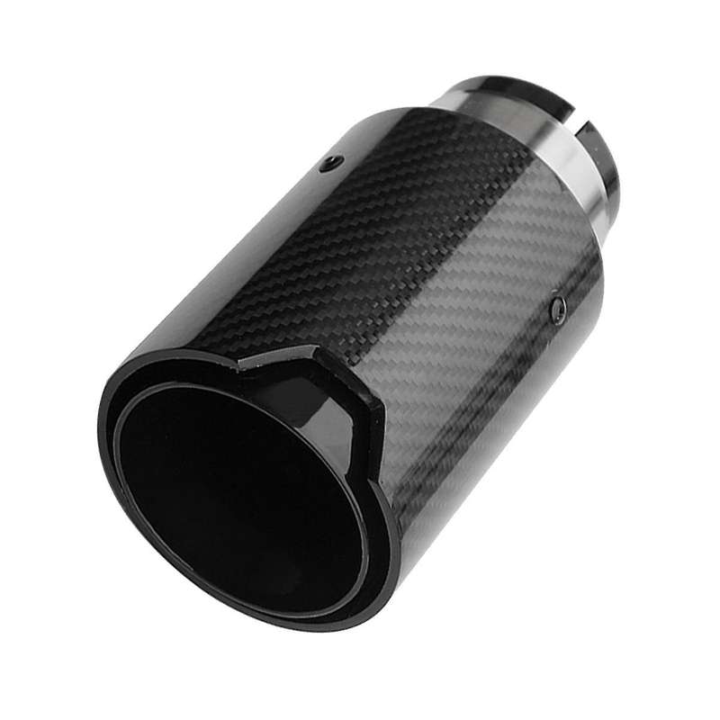 Carbon Fiber Glossy Black Rear Tail Exhaust Pipe Muffler Tip for Universal Muffler Tips