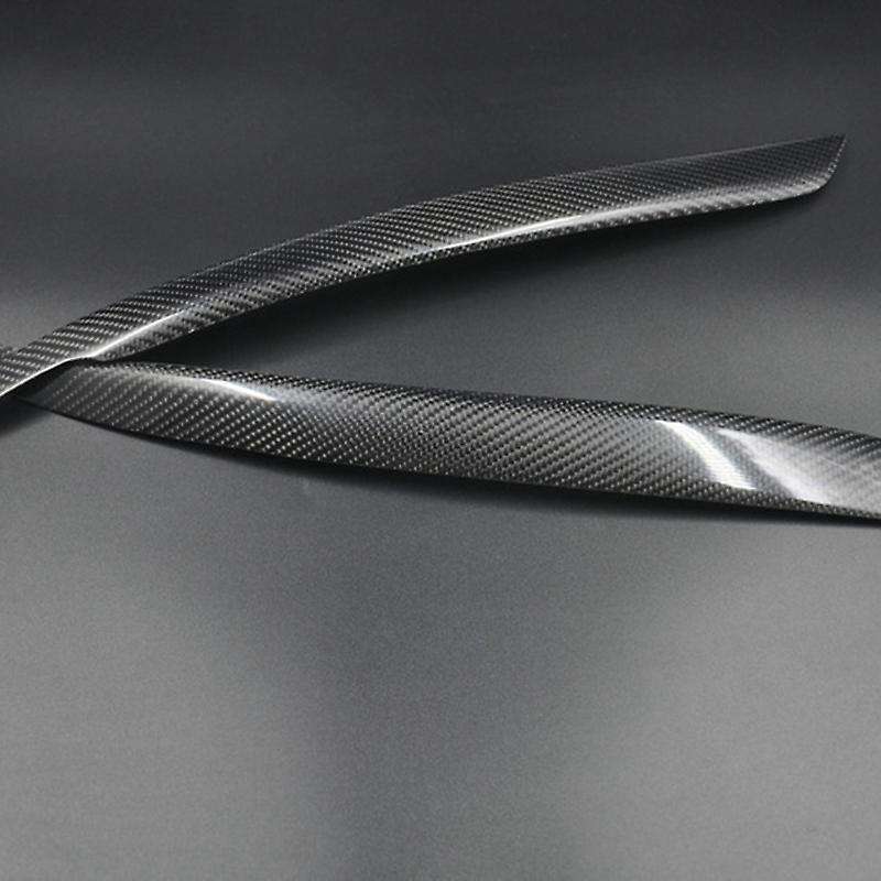 Carbon Fiber Headlight Eyebrow Cover Head Light Eyelid Sticker head Light Lamp Trim for  A4 B6 2002