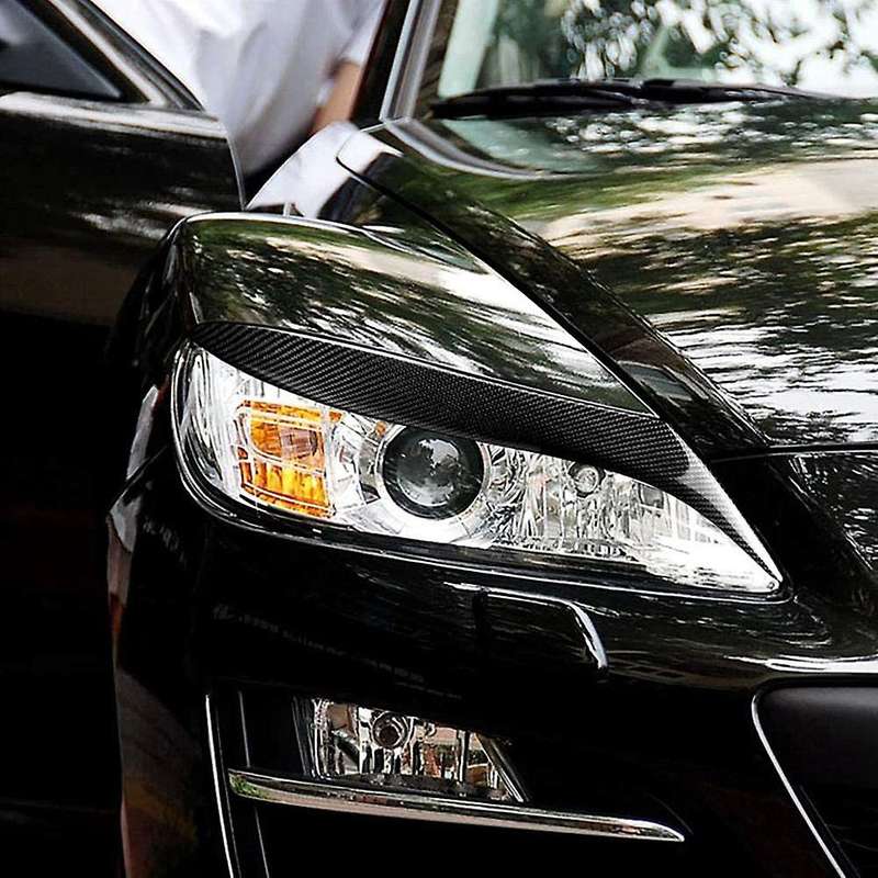 Carbon Fiber Headlight Eyelids Head Light Lamp Eyebrow Cover Trim for RX8 RX-8 2004 2005 2006 2007