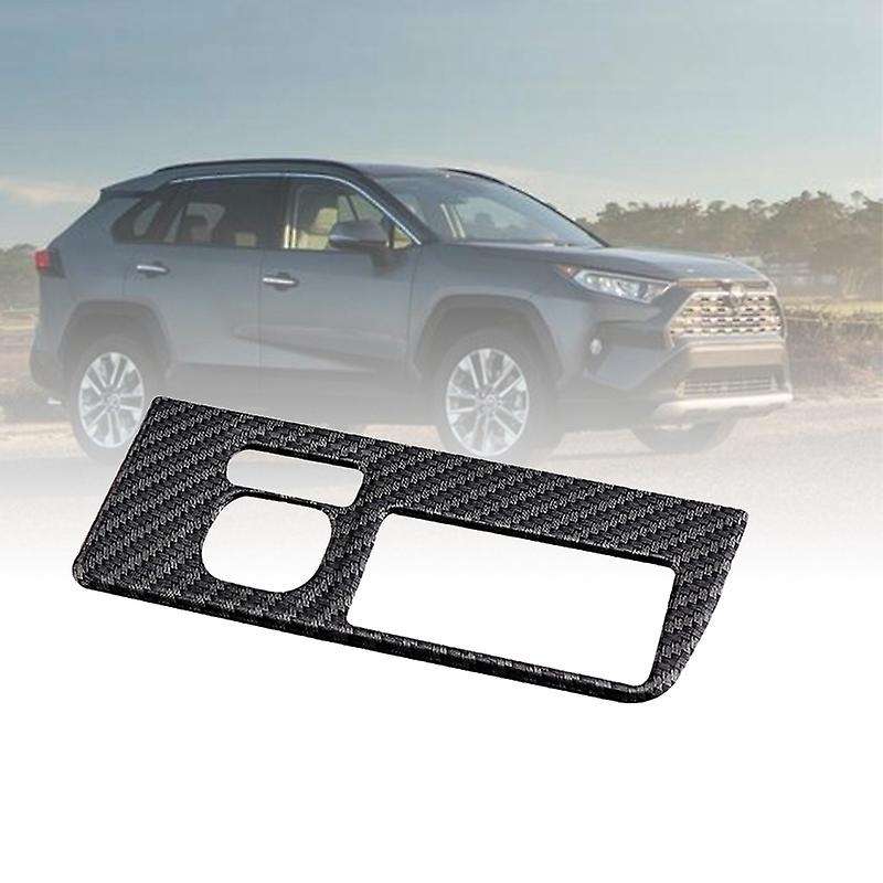 Carbon Fiber Headlight Lamp Switch Button Cover for 2016 Rearview Rear Mirror Button Trim for 2017 2