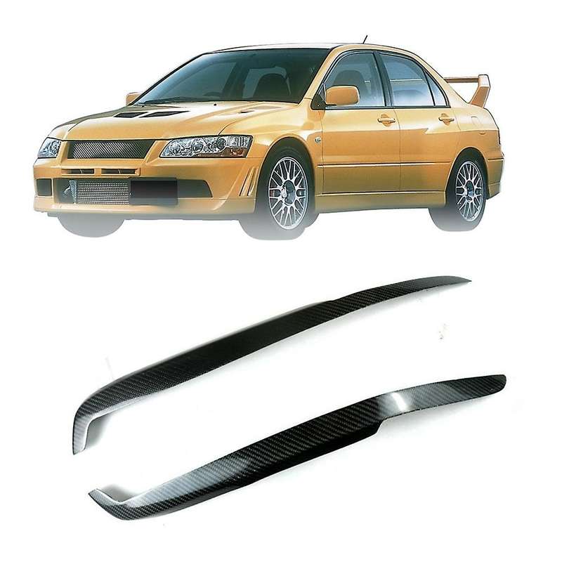 Carbon Fiber Headlight Eyebrows Eyelids Stickers Trim Cover Headlight Lid for 34Th 1997-2001