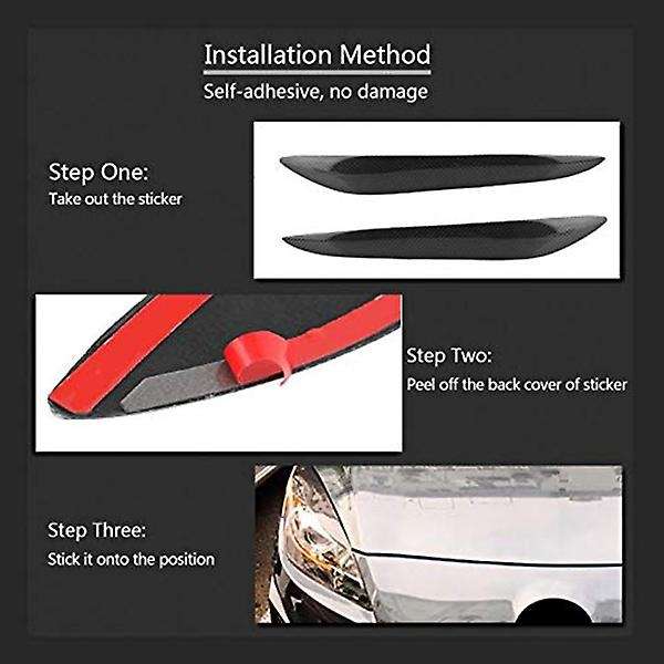 Carbon Fiber Headlight Eyebrows Cover Head Light Lamp Eyelids Trim Decoration for 3 2010 2011 2012 2