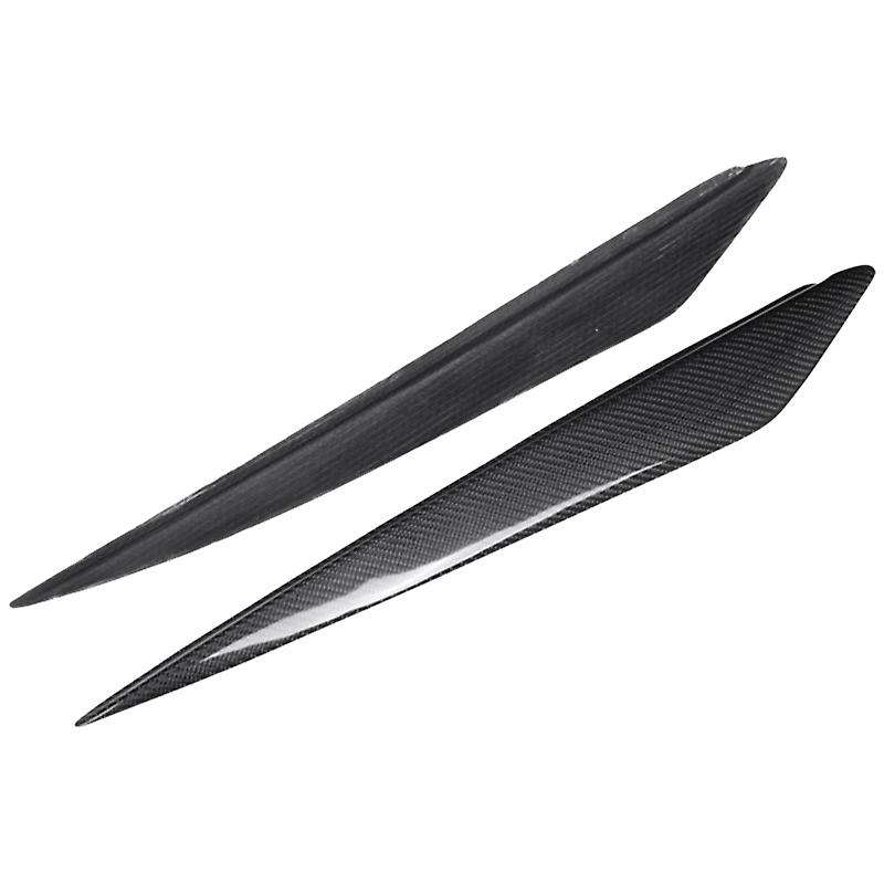 Carbon Fiber Headlight Eyebrows Cover Head Light Lamp Eyelids Trim Decoration for 3 2010 2011 2012 2