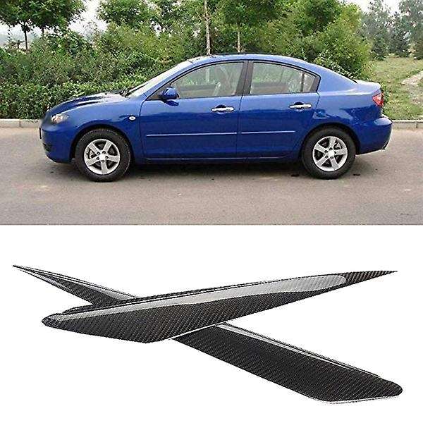 Carbon Fiber Headlight Eyebrows Cover Head Light Lamp Eyelids Trim Decoration for 3 2010 2011 2012 2