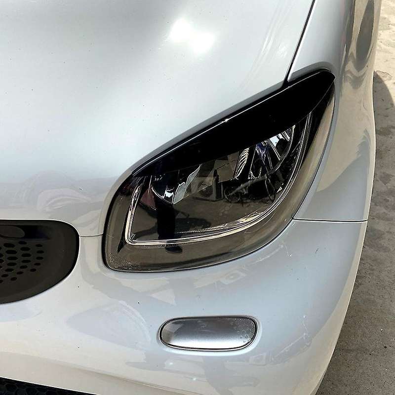 Carbon Fiber Headlight Eyelids Eyebrows for Smart 2014+ Car Sticker