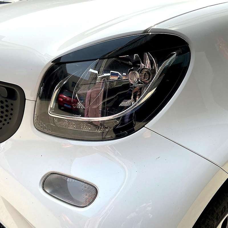 Carbon Fiber Headlight Eyelids Eyebrows for Smart 2014+ Car Sticker