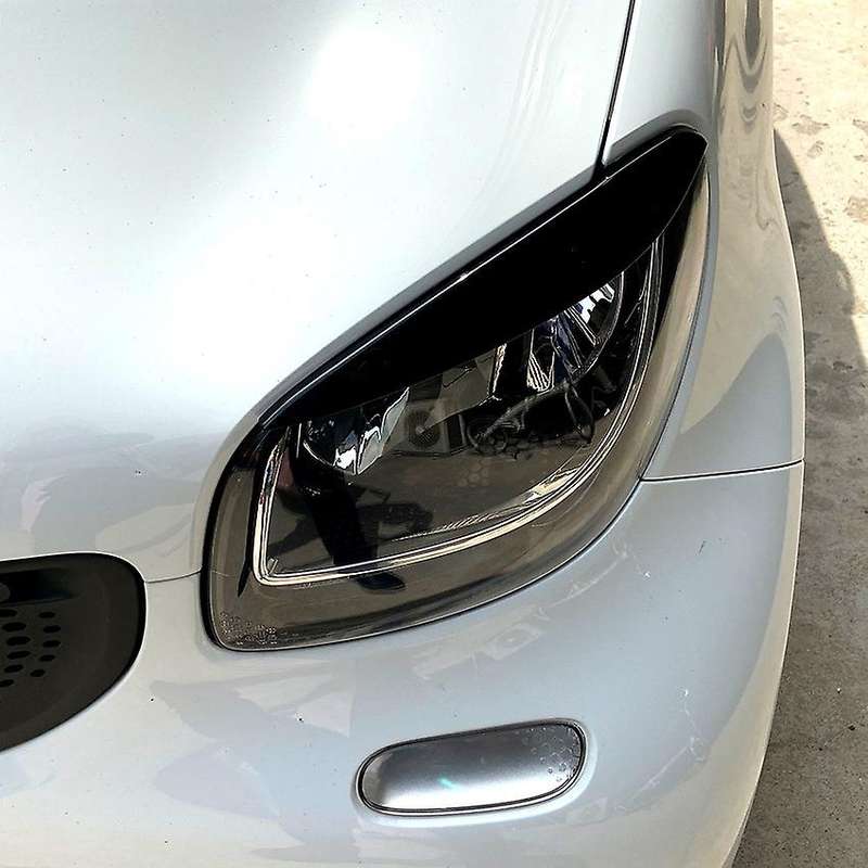 Carbon Fiber Headlight Eyelids Eyebrows for Smart 2014+ Car Sticker