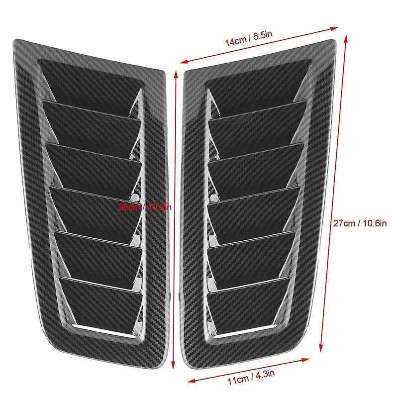 Carbon Fiber Hood Air Vent Grille for Focus Mk2 Bonnet Air Vent Hood Cover Air Vent Trim Panel