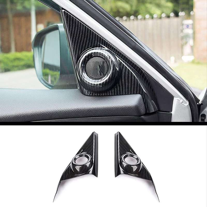 Carbon Fiber Inner Door A-Pillar Tweeter Frame Decorative Stickers for 10Th2017 2018 2019 2020