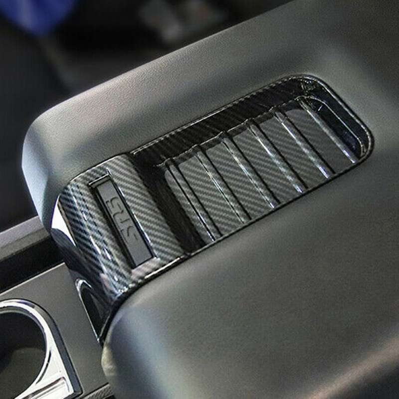 Carbon Fiber Inner Armrest Box Decoration Cover Trim for - 2014-2020
