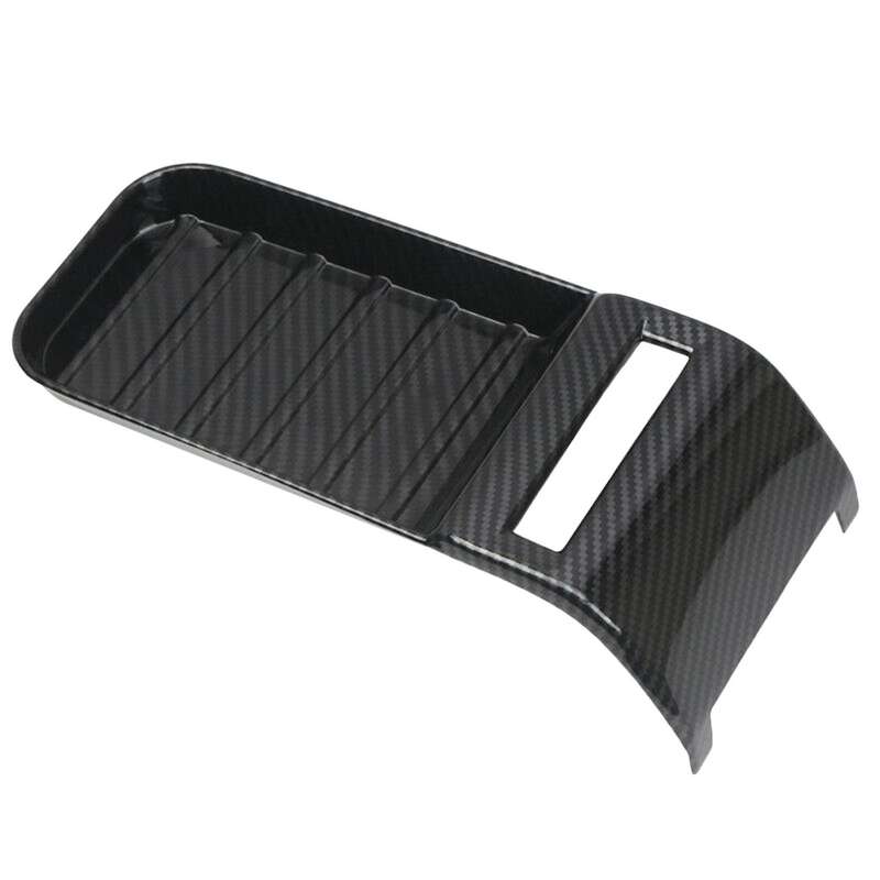 Carbon Fiber Inner Armrest Box Decoration Cover Trim for - 2014-2020