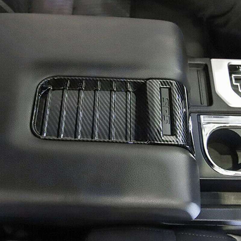 Carbon Fiber Inner Armrest Box Decoration Cover Trim for - 2014-2020