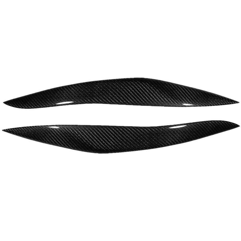 Carbon Fiber Headlights Eyebrow Eyelids Trim Cover HeadLamp Sticker for 5 Series F10 F18 520 523 525