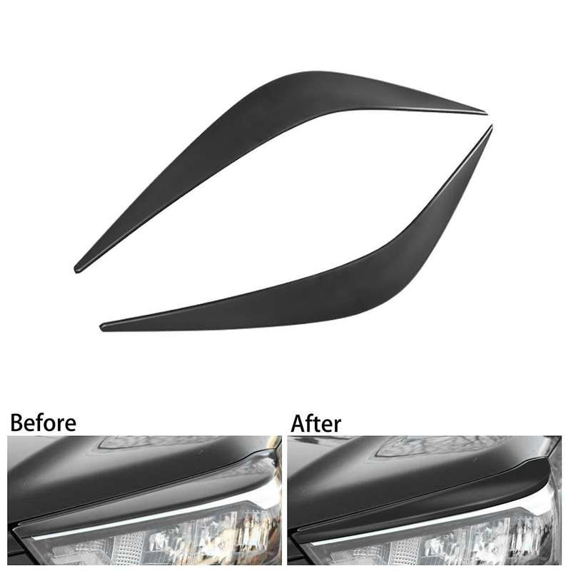 Carbon Fiber Headlights Eyebrows Eyelids Cover Eyelash Head Light Lamp Stickers for Raize 200 Series